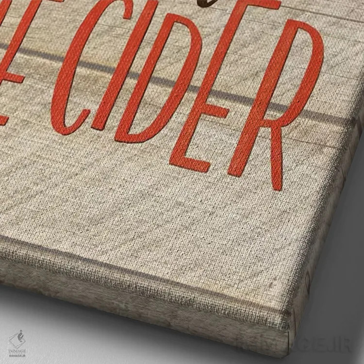 تابلو دکوراتیو "پاییز در روستا" اثر لونی هریس - نمای نزدیک بافت بوم