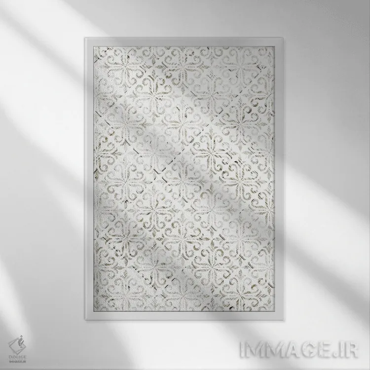تابلو انتزاعی "عشق روزمره اینجا زندگی می کند ۳" اثر لونی هریس - نمای قابدار سفید