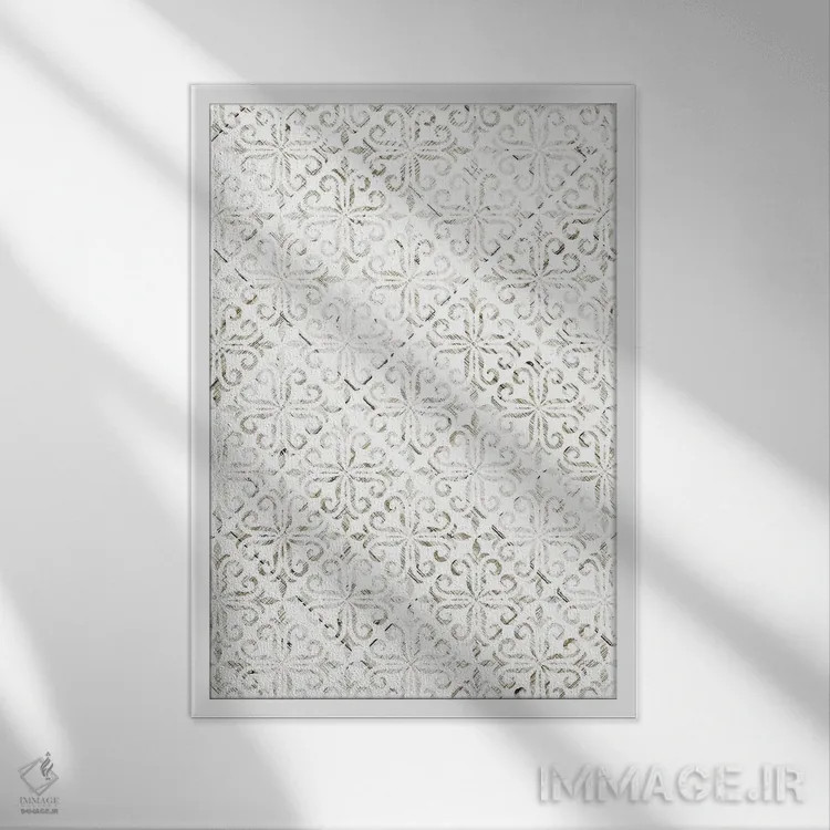 تابلو انتزاعی "عشق روزمره اینجا زندگی می کند ۳" اثر لونی هریس - نمای قابدار سفید
