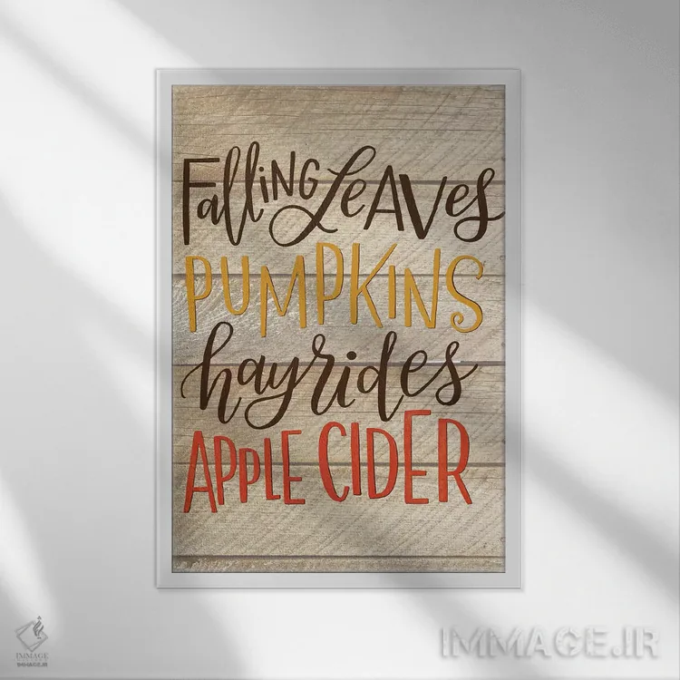 تابلو دکوراتیو "پاییز در روستا" اثر لونی هریس - نمای قابدار سفید