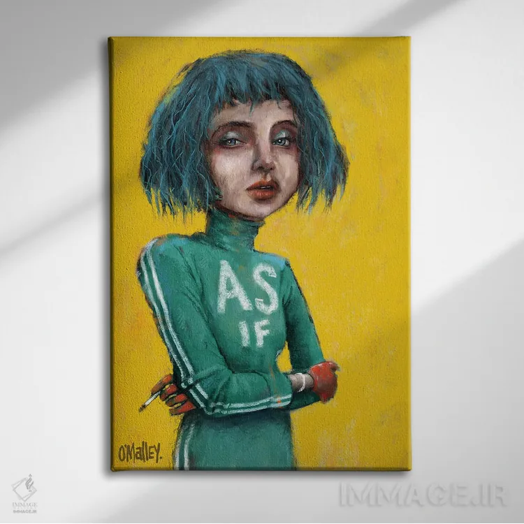 تابلو دکوراتیو "مثل اینکه" اثر لیت او'مالی - نمای روبهرو روی دیوار