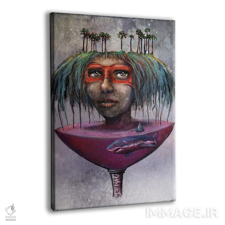 تابلو دکوراتیو "تغییر دریا" اثر لیت او'مالی - نمای پرسپکتیو محصول