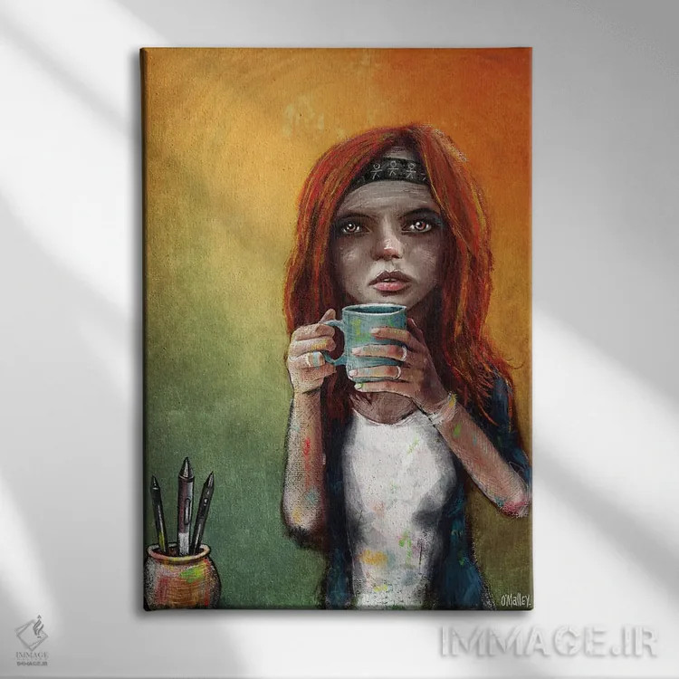 تابلو دکوراتیو "خلاق" اثر لیت او'مالی - نمای روبهرو روی دیوار