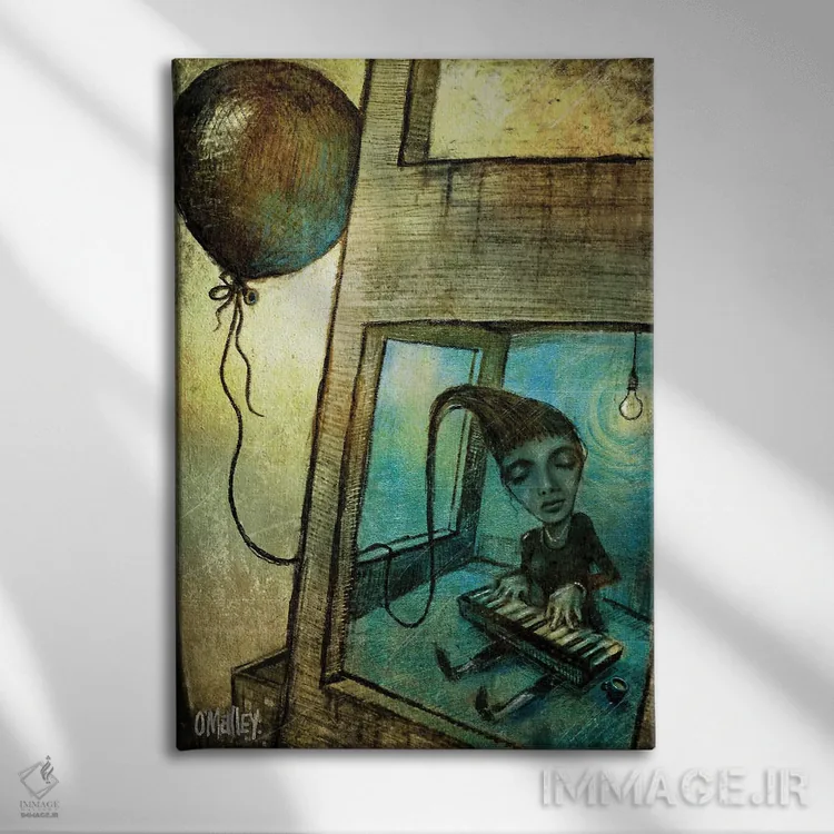 تابلو دکوراتیو "رویای پرواز" اثر لیت او'مالی - نمای روبهرو روی دیوار