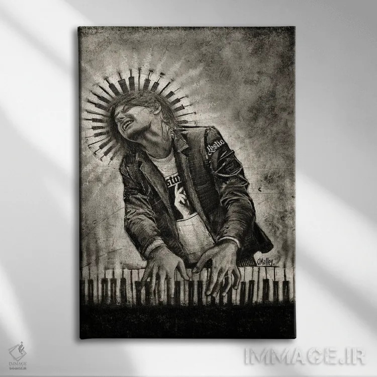 تابلو دکوراتیو "درون موسیقی" اثر لیت او'مالی - نمای روبهرو روی دیوار