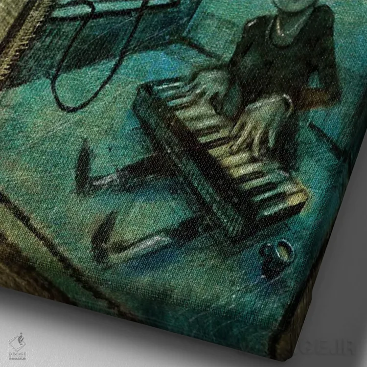 تابلو دکوراتیو "رویای پرواز" اثر لیت او'مالی - نمای نزدیک بافت بوم