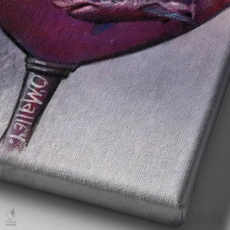 تابلو دکوراتیو "تغییر دریا" اثر لیت او'مالی - نمای نزدیک بافت بوم