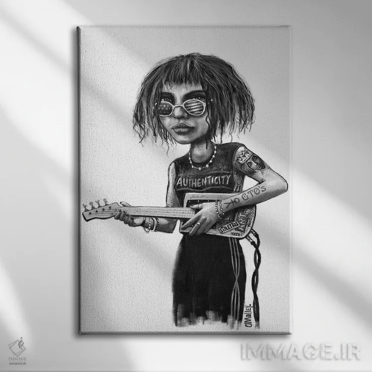 تابلو دکوراتیو "اصالت" اثر لیت او'مالی - نمای روبهرو روی دیوار