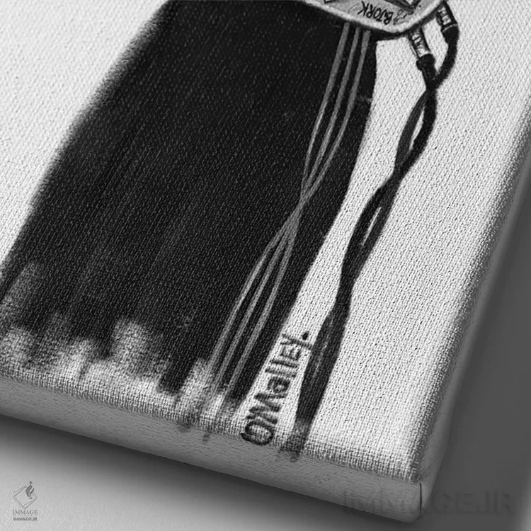 تابلو دکوراتیو "اصالت" اثر لیت او'مالی - نمای نزدیک بافت بوم