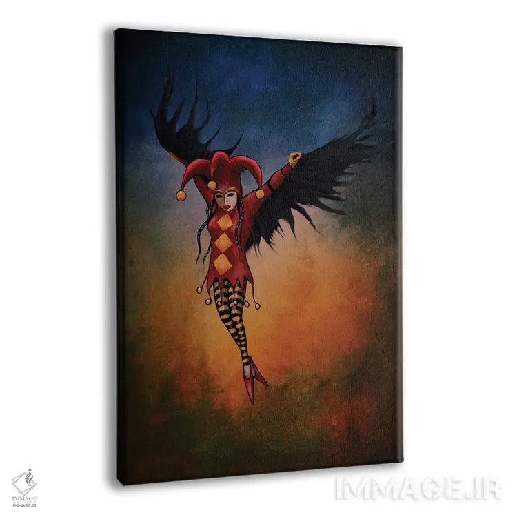 تابلو دکوراتیو "دلقک" اثر لیت او'مالی - نمای پرسپکتیو محصول