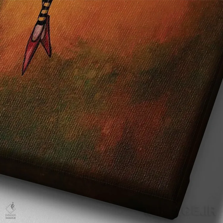 تابلو دکوراتیو "دلقک" اثر لیت او'مالی - نمای نزدیک بافت بوم