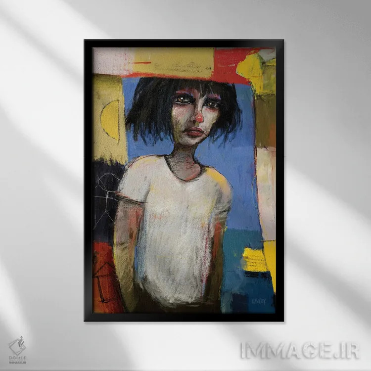 تابلو دکوراتیو "از درون به بیرون" اثر لیت او'مالی - نمای قابدار مشکی