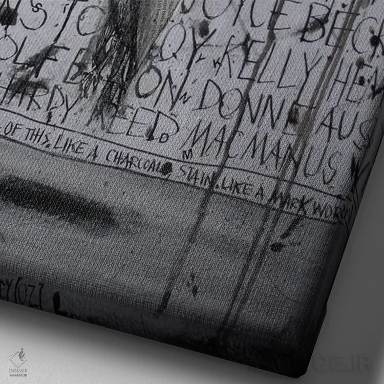 تابلو دکوراتیو "الهام و تعالی" اثر لیت او'مالی - نمای نزدیک بافت بوم