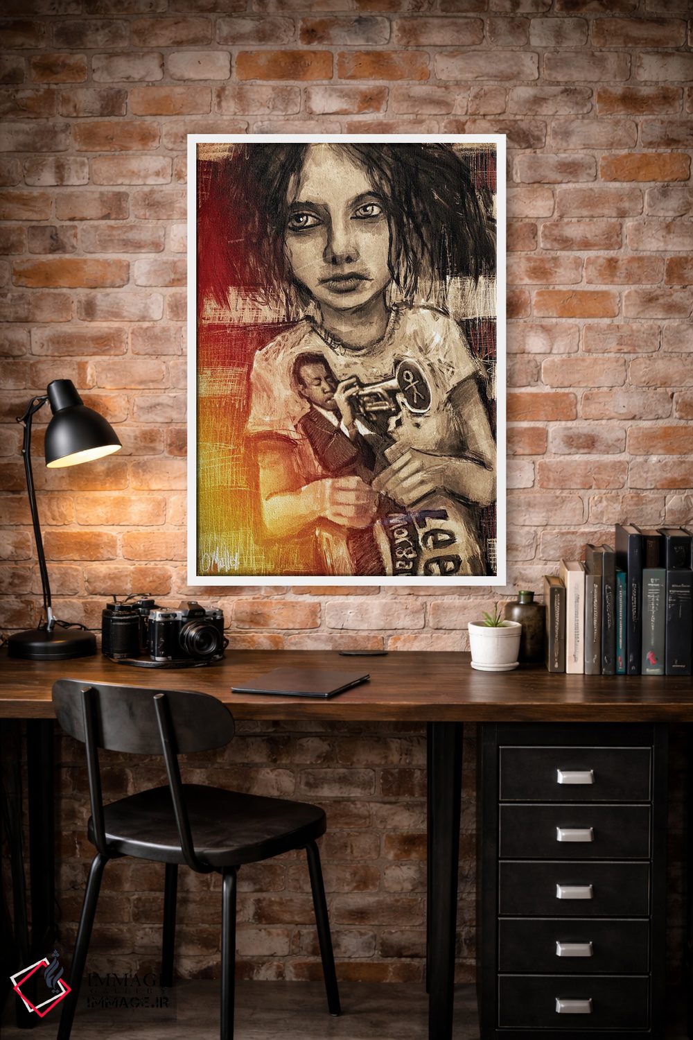 تابلو دکوراتیو "پسر جاز" اثر لیت او'مالی - D3W