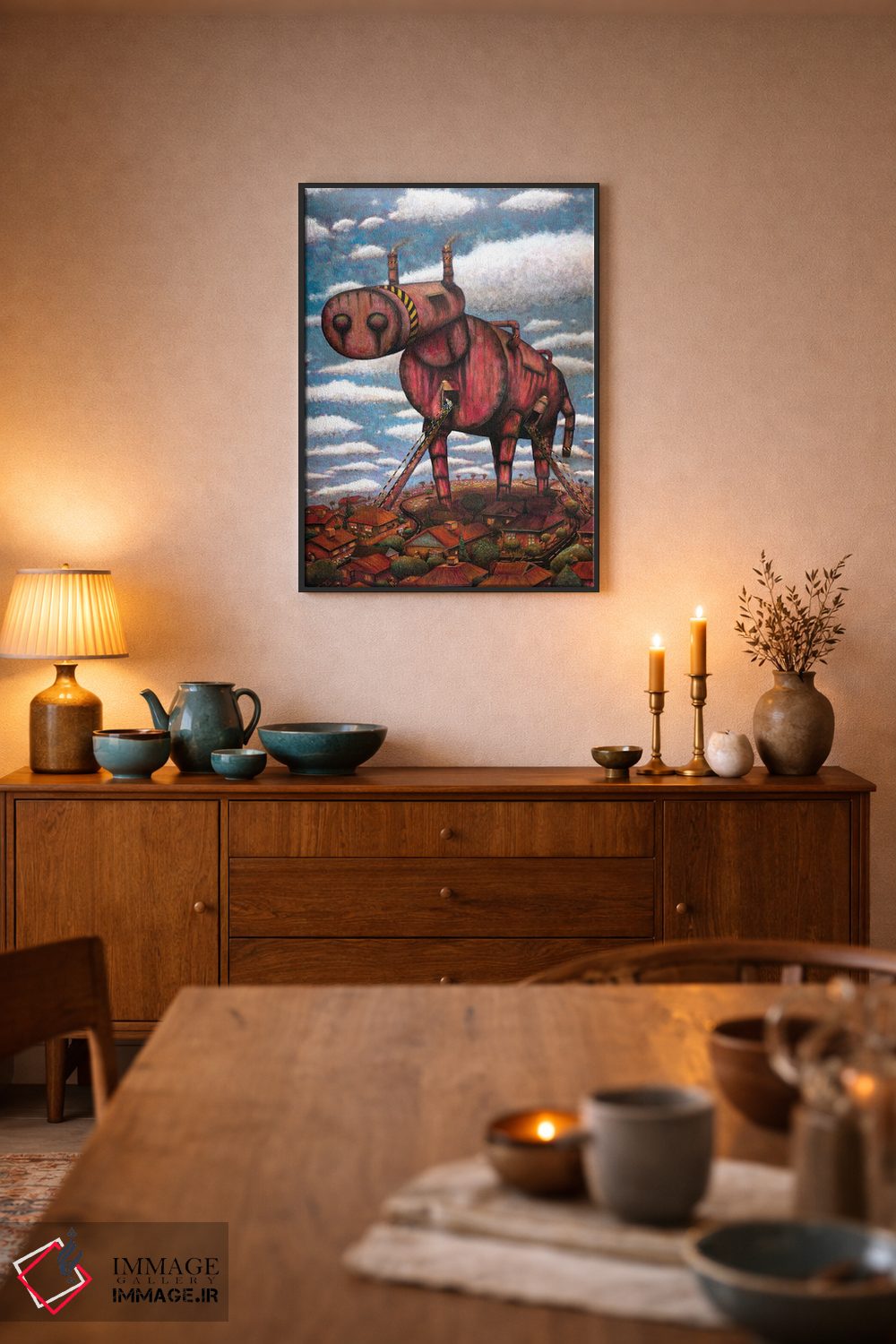 تابلو دکوراتیو "اسب تروا" اثر لیت او'مالی - D6B