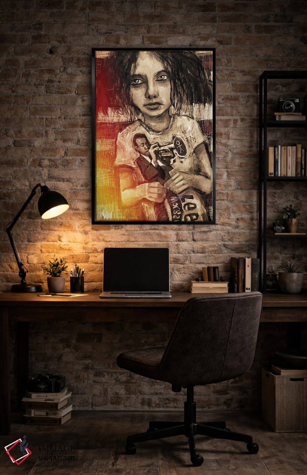 تابلو دکوراتیو "پسر جاز" اثر لیت او'مالی - D6B