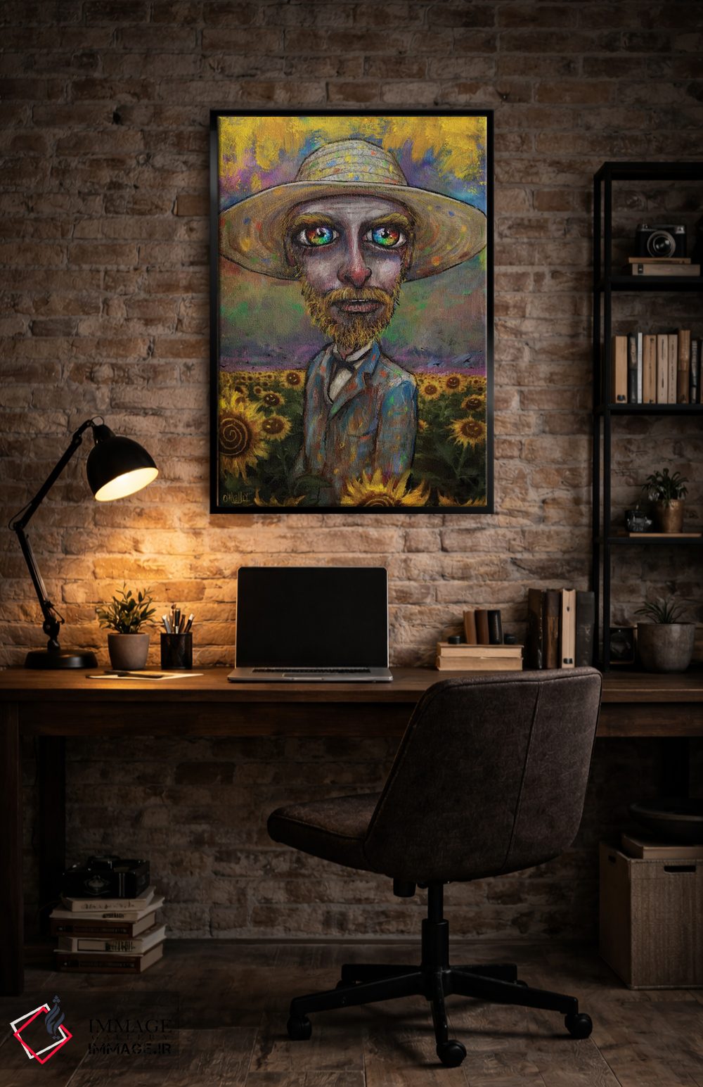 تابلو دکوراتیو "وینسنت و آفتابگردان ها" اثر لیت او'مالی - D6B