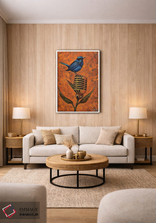 تابلو دکوراتیو "گنجشک آبی" اثر لیت او'مالی - D1W