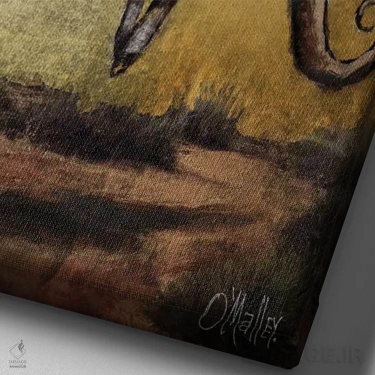 تابلو دکوراتیو "کاوشگر" اثر لیت او'مالی - نمای نزدیک بافت بوم