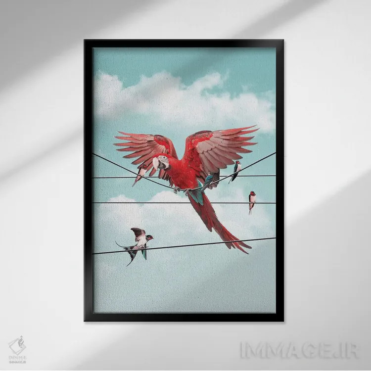 تابلو دکوراتیو "غریبه رنگارنگ" اثر یوناس لوس - نمای قابدار مشکی