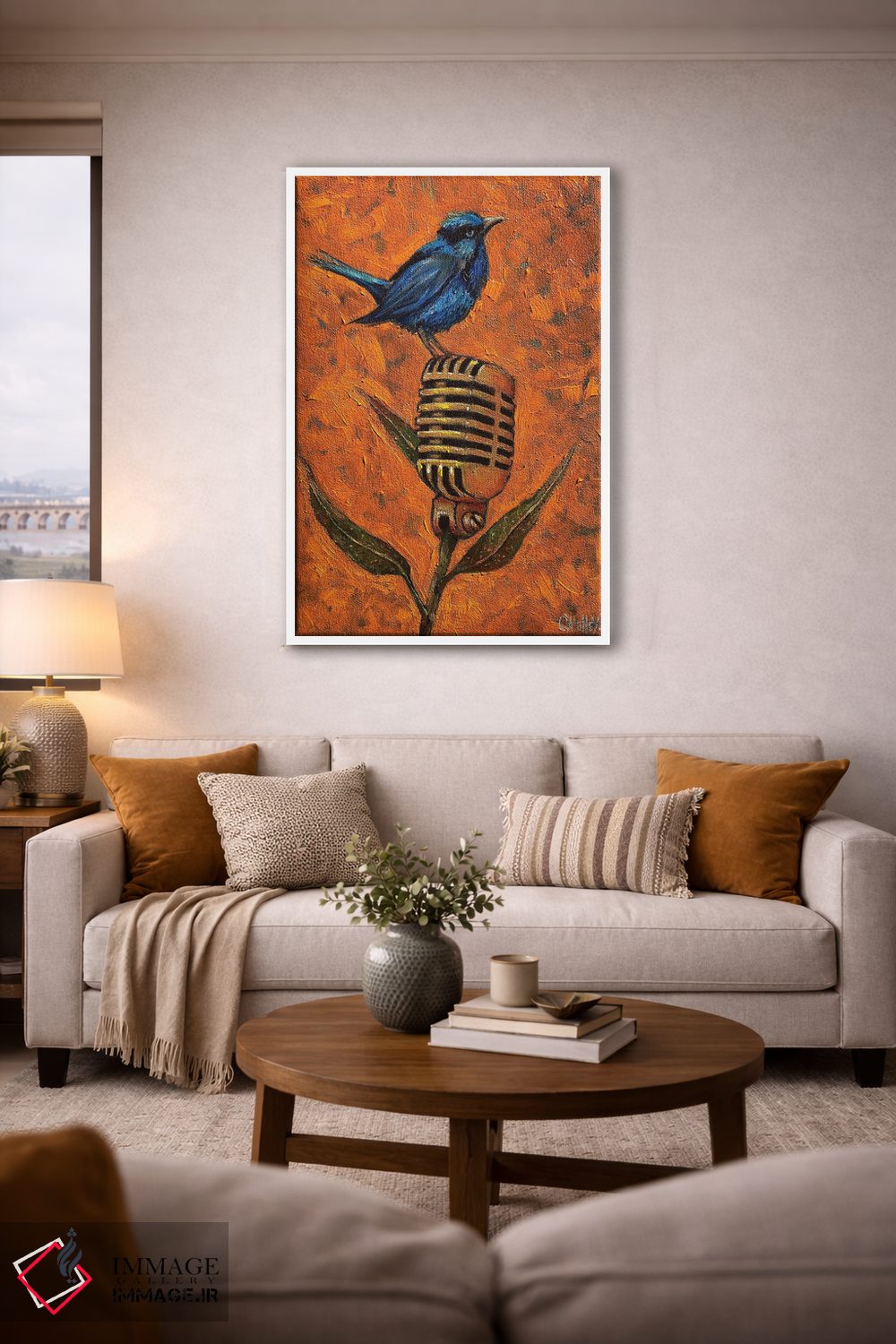 تابلو دکوراتیو "گنجشک آبی" اثر لیت او'مالی - D2W