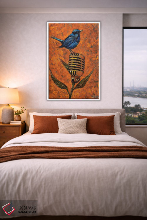 تابلو دکوراتیو "گنجشک آبی" اثر لیت او'مالی - D3W