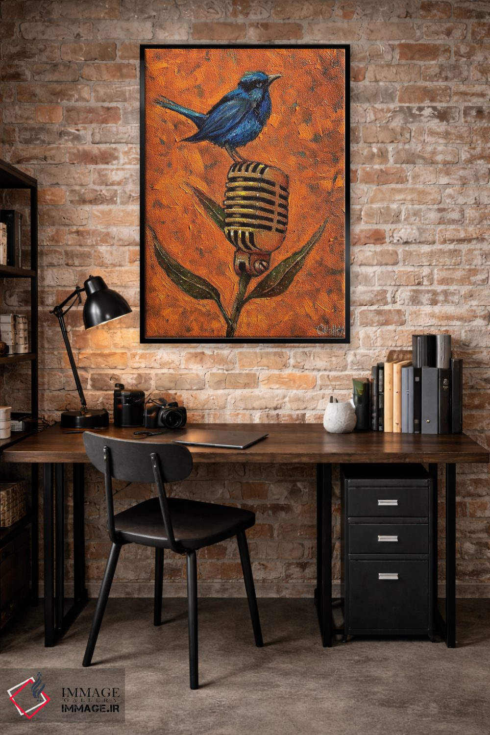 تابلو دکوراتیو "گنجشک آبی" اثر لیت او'مالی - D4B