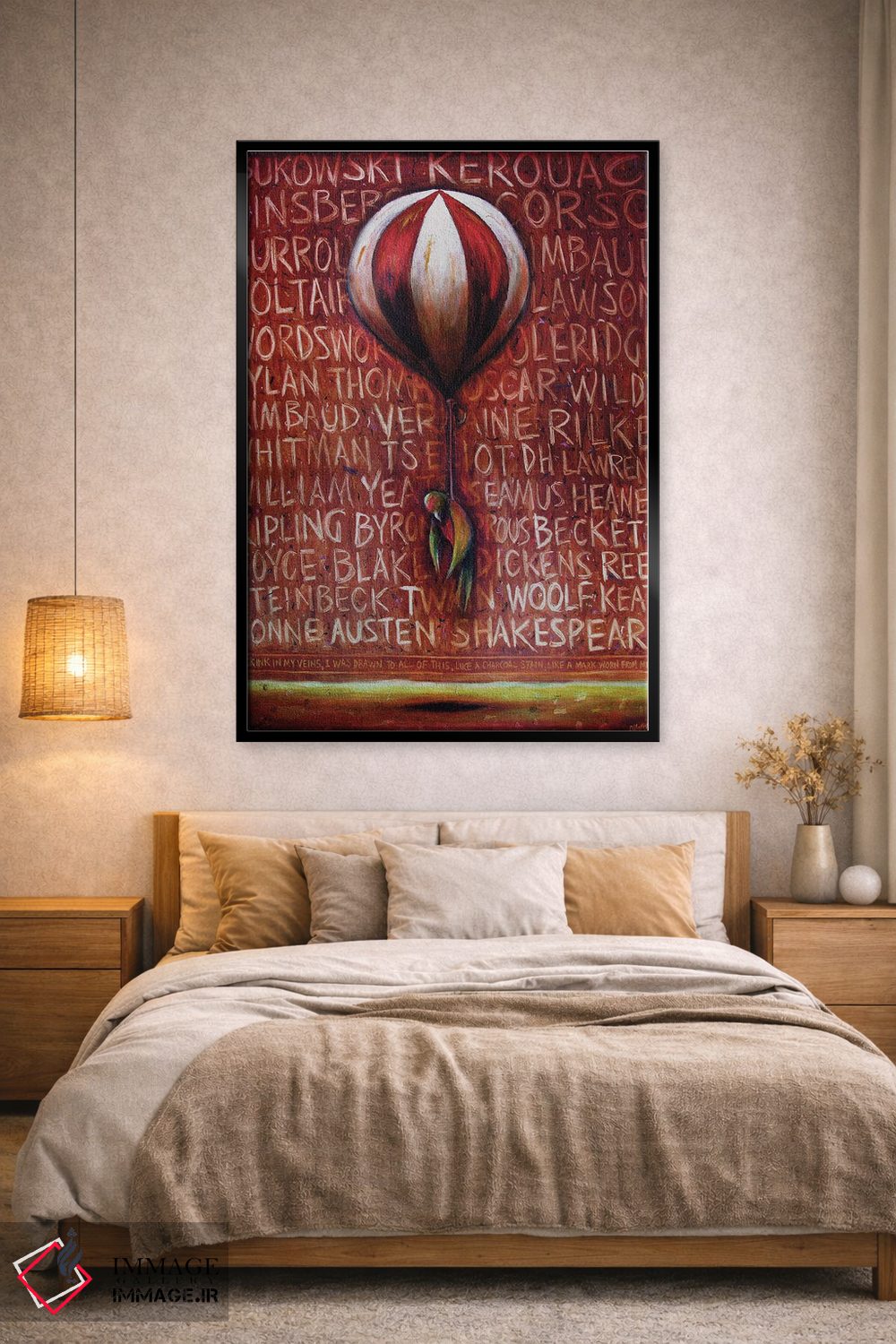 تابلو دکوراتیو "ادبیات و پرواز" اثر لیت او'مالی - D2B