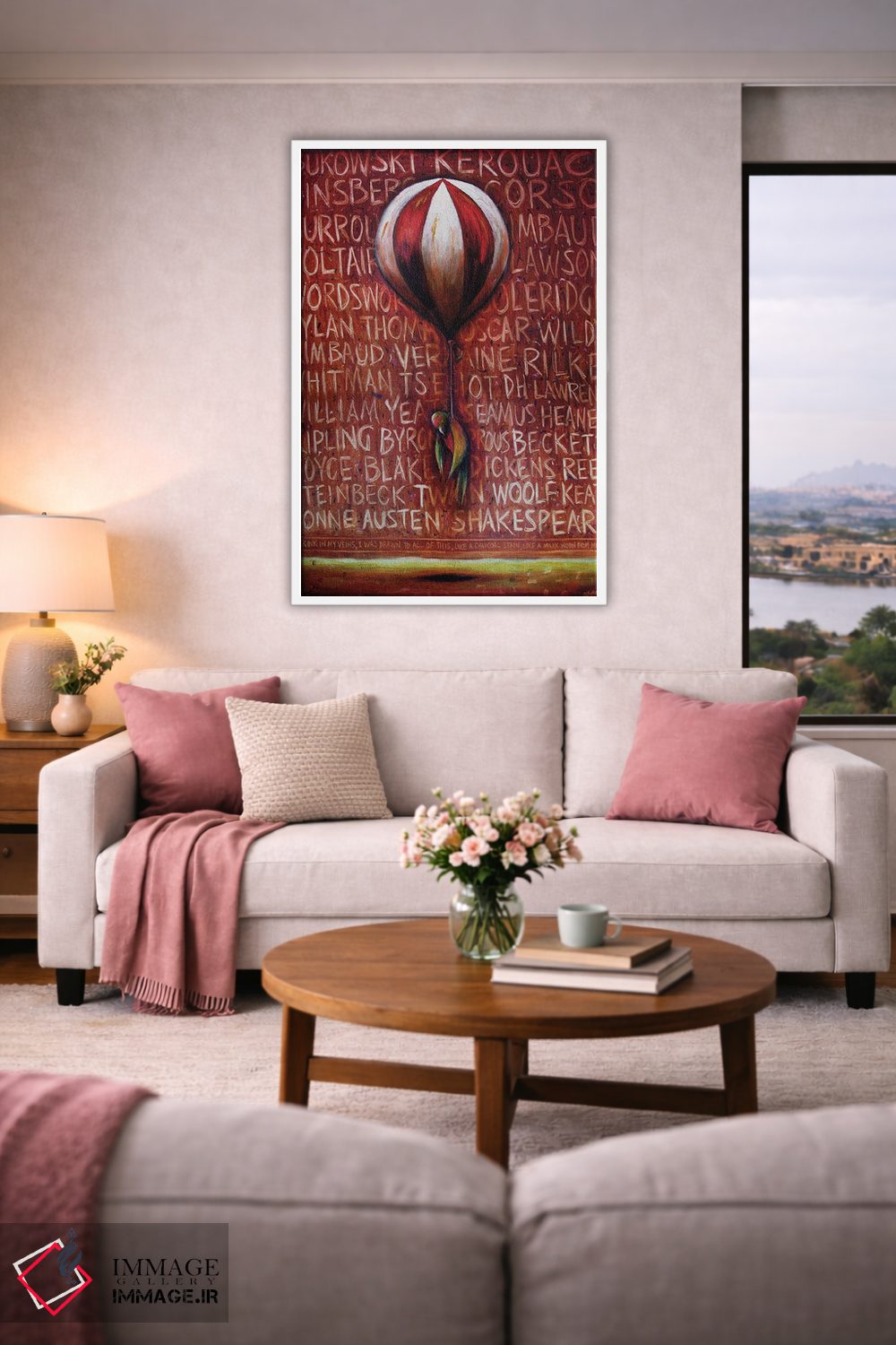 تابلو دکوراتیو "ادبیات و پرواز" اثر لیت او'مالی - D4W