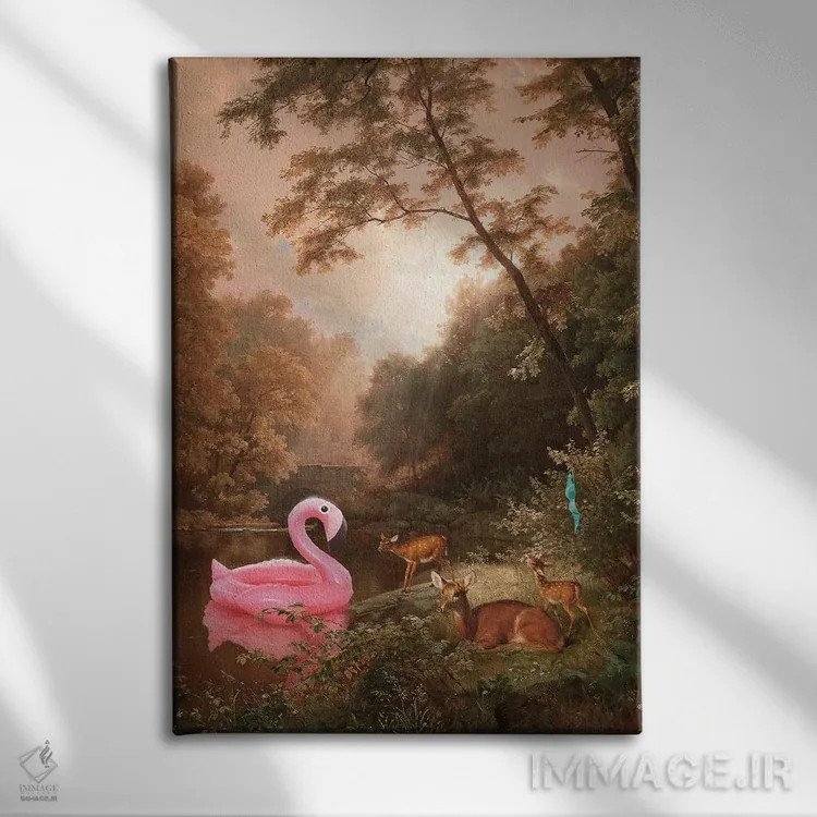 تابلو دکوراتیو "وقتی شناگران رفته اند" اثر یوناس لوس - نمای روبهرو روی دیوار