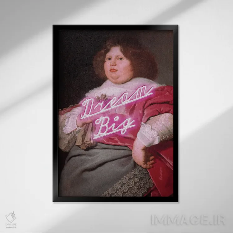 تابلو دکوراتیو "بزرگ رویا ببین" اثر یوناس لوس - نمای قابدار مشکی