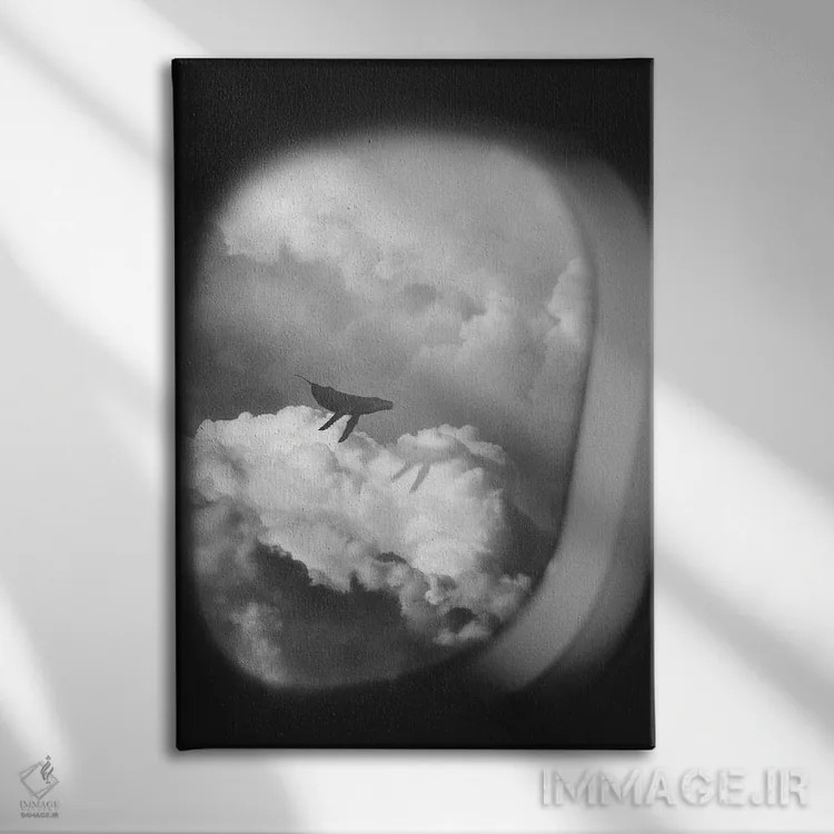 تابلو دکوراتیو "فراتر از ابرها" اثر یوناس لوس - نمای روبهرو روی دیوار