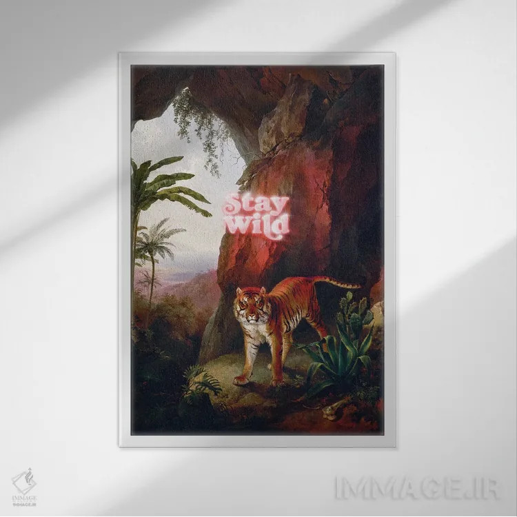 تابلو دکوراتیو "وحشی بمان" اثر یوناس لوس - نمای قابدار سفید