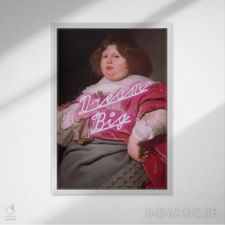 تابلو دکوراتیو "بزرگ رویا ببین" اثر یوناس لوس - نمای قابدار سفید