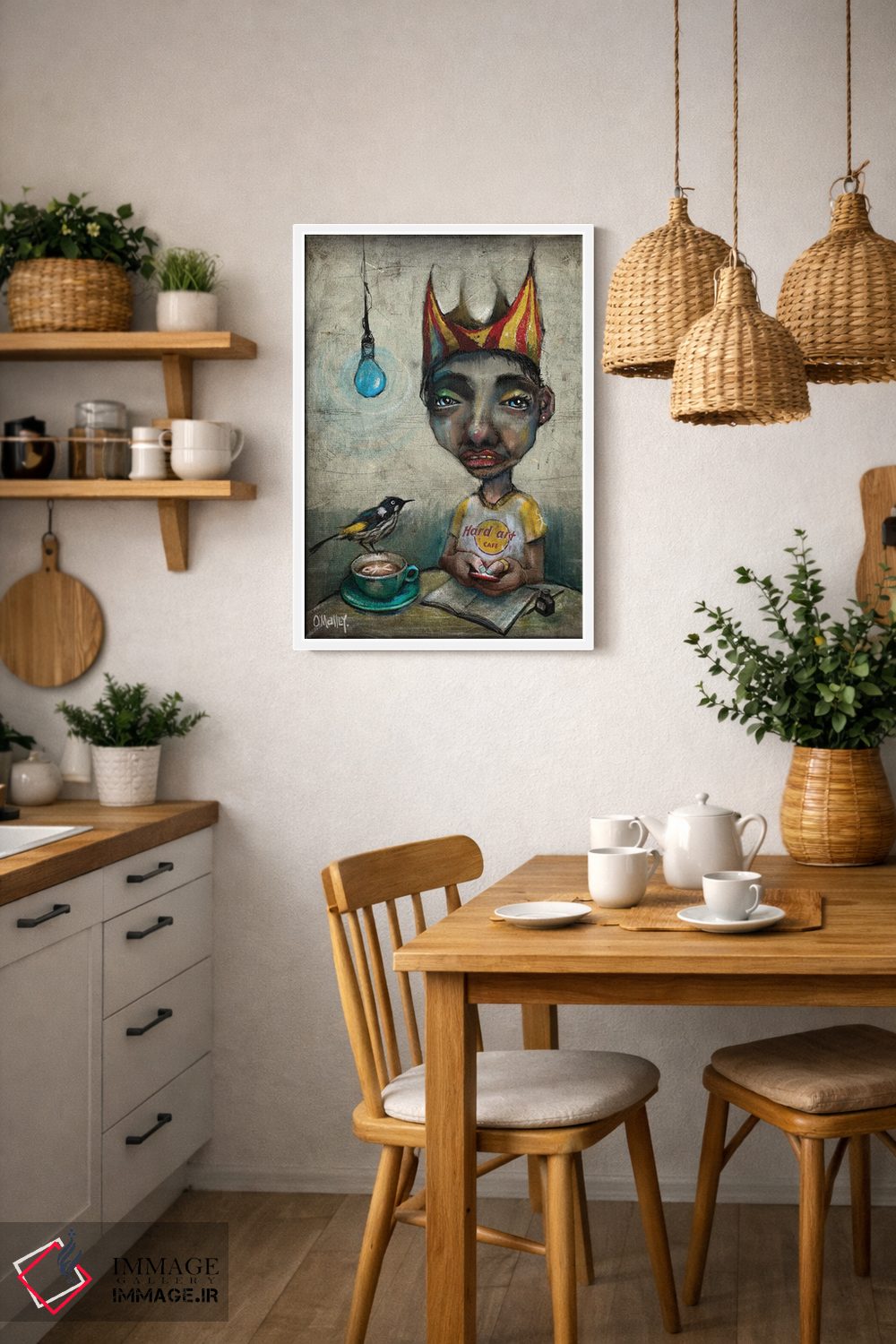 تابلو دکوراتیو "کافه هنر سخت" اثر لیت او'مالی - D4W