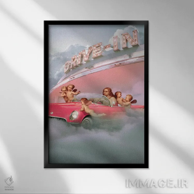 تابلو دکوراتیو "پارکینگ مقدس" اثر یوناس لوس - نمای قابدار مشکی