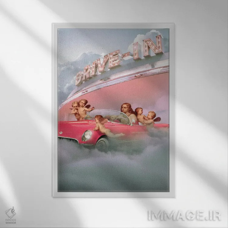 تابلو دکوراتیو "پارکینگ مقدس" اثر یوناس لوس - نمای قابدار سفید