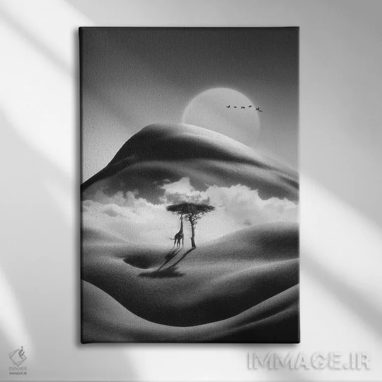 تابلو دکوراتیو "کلیمانجارو" اثر یوناس لوس - نمای روبهرو روی دیوار