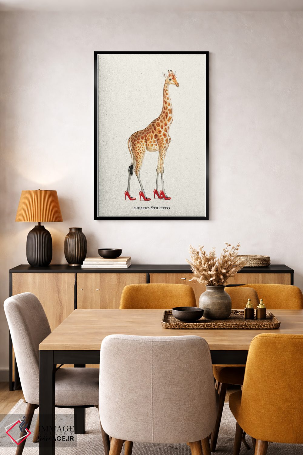 تابلو دکوراتیو "زرافه استیلتو" اثر یوناس لوس - D6B