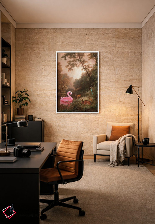 تابلو دکوراتیو "وقتی شناگران رفته اند" اثر یوناس لوس - D6W