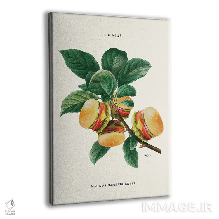 تابلو دکوراتیو "کارخانه برگر" اثر یوناس لوس - نمای پرسپکتیو محصول