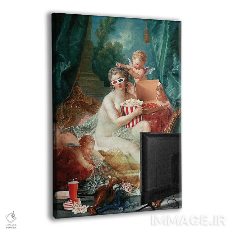 تابلو دکوراتیو "تلویزیون و استراحت" اثر یوناس لوس - نمای پرسپکتیو محصول