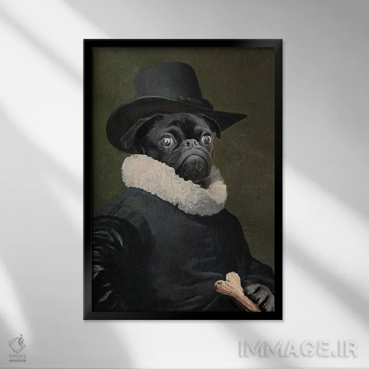 تابلو دکوراتیو "ارباب فرنچی" اثر یوناس لوس - نمای قابدار مشکی