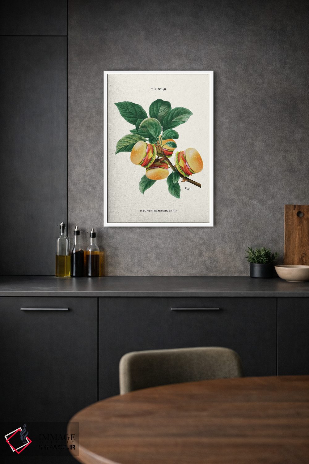 تابلو دکوراتیو "کارخانه برگر" اثر یوناس لوس - D1W