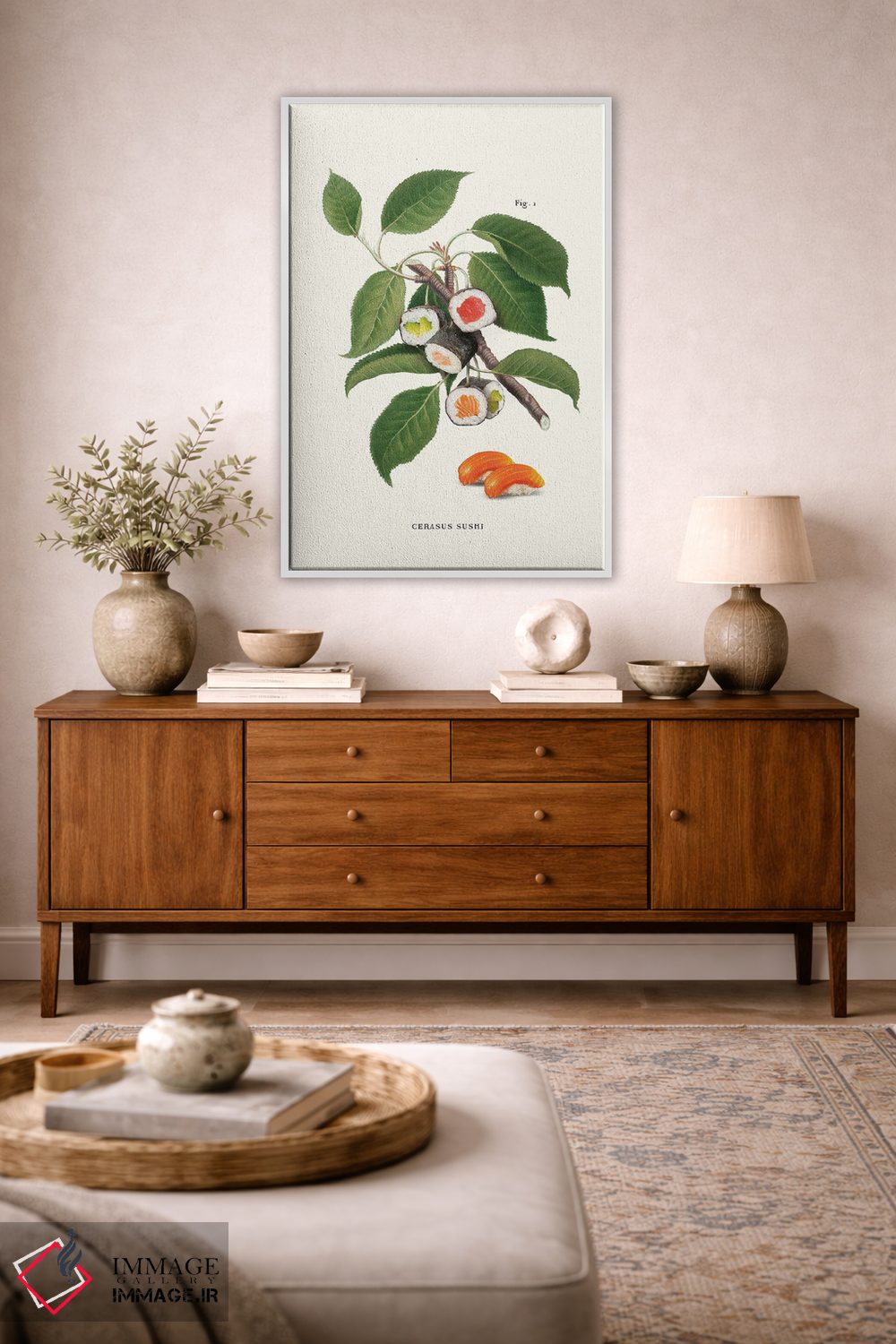 تابلو دکوراتیو "کارخانه سوشی" اثر یوناس لوس - D3W