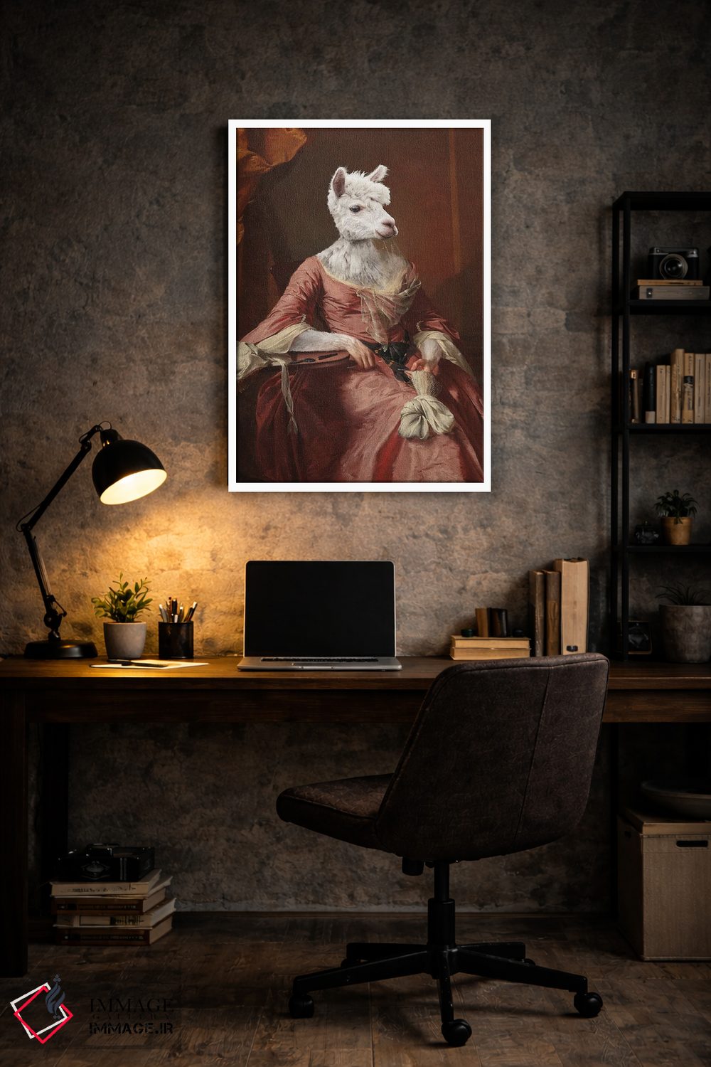 تابلو دکوراتیو "خانم آلپاکا" اثر یوناس لوس - D5W