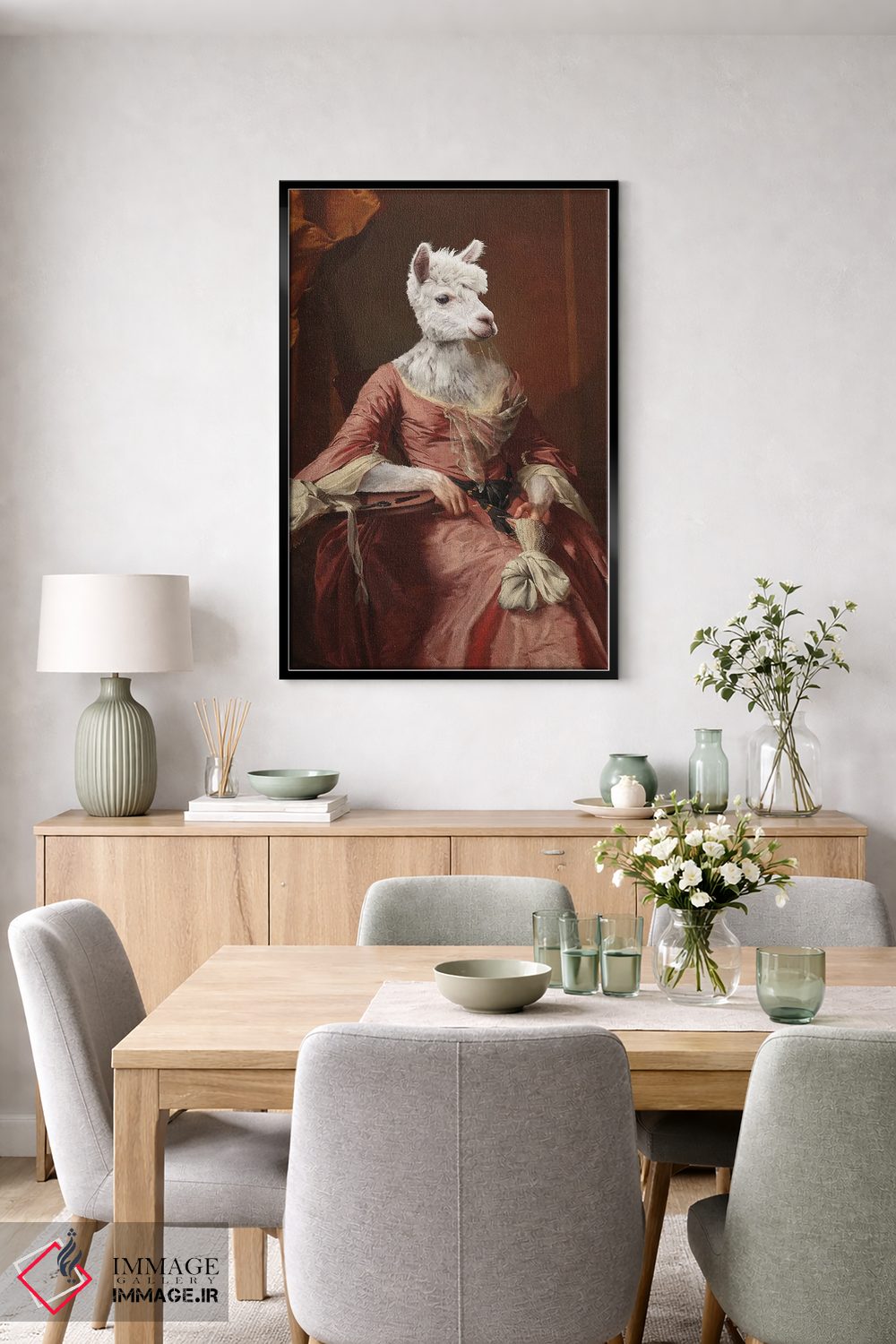 تابلو دکوراتیو "خانم آلپاکا" اثر یوناس لوس - D6B