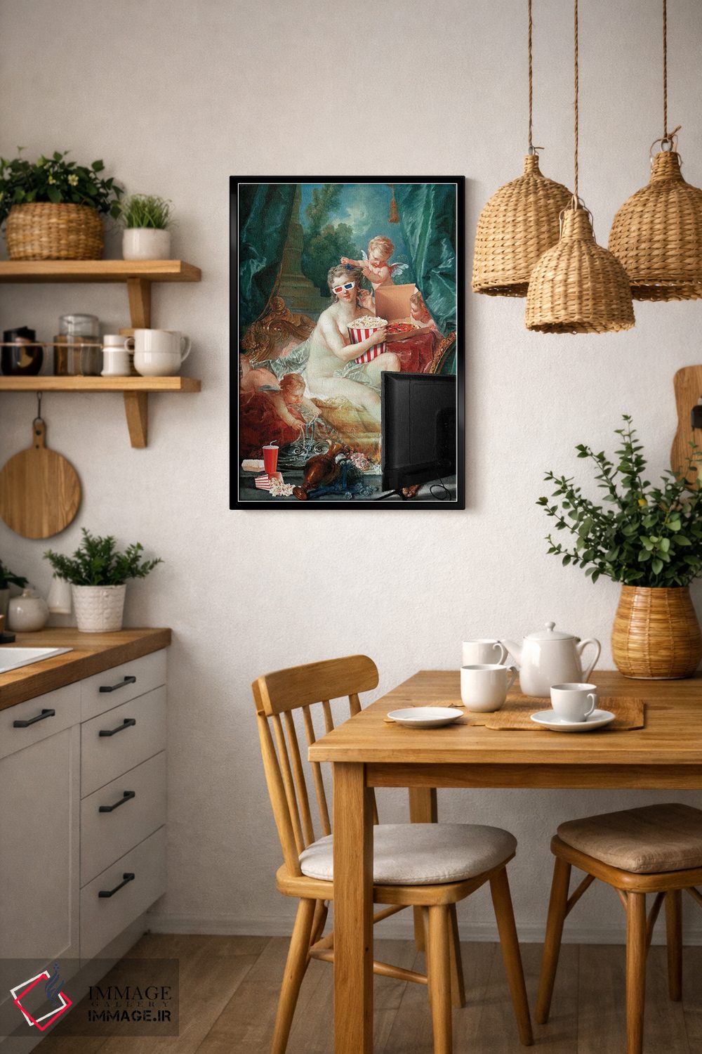 تابلو دکوراتیو "تلویزیون و استراحت" اثر یوناس لوس - D6B