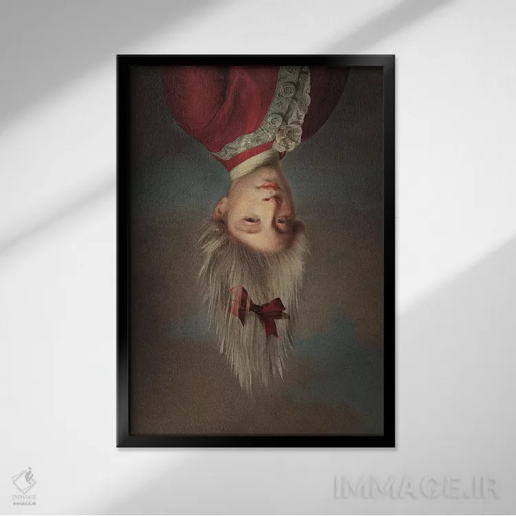 تابلو دکوراتیو "پسر وارونه" اثر یوناس لوس - نمای قابدار مشکی