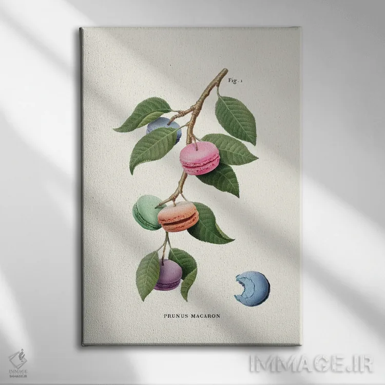 تابلو دکوراتیو "کارخانه ماکارون" اثر یوناس لوس - نمای روبهرو روی دیوار